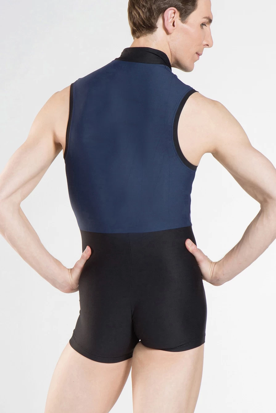 Wear Moi Men's Two-Tone Biketard Capri - Athletic Cycling Tight with Contrast Design