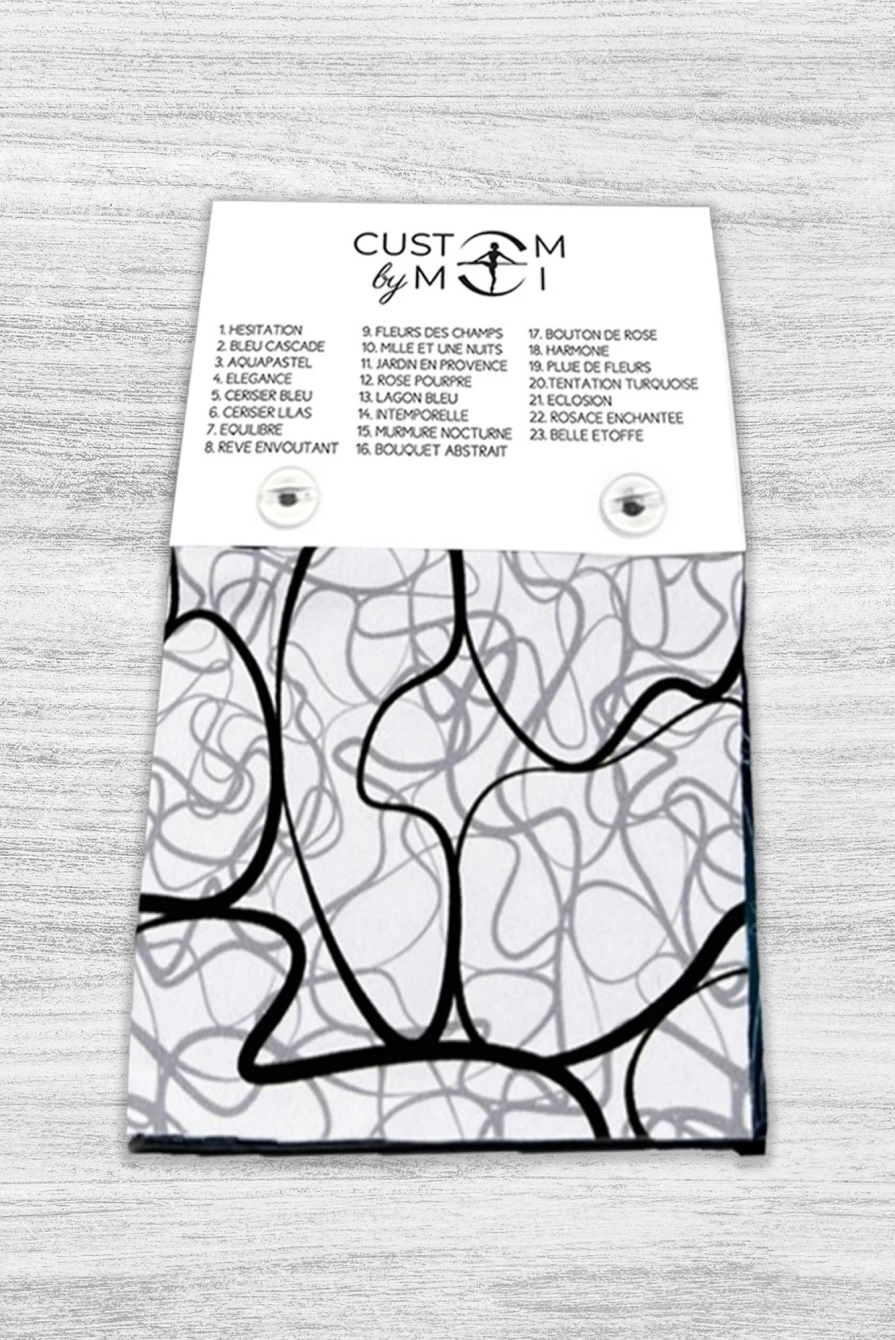 "Wear Moi Fabric Swatch Card - High-Quality Dancewear Material Samples"