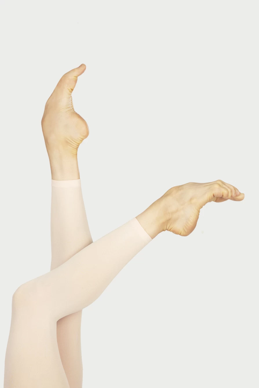 Wear Moi Girls Light Pink Footless Dance Tights - Soft Stretch Ballet Tights for Comfort & Flexibility