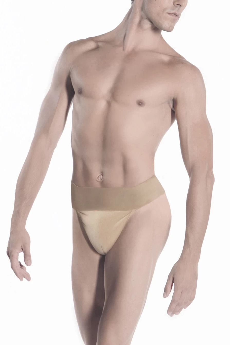 Wear Moi Men's Dance Belt Thong with Wide Waistband for Comfort and Support